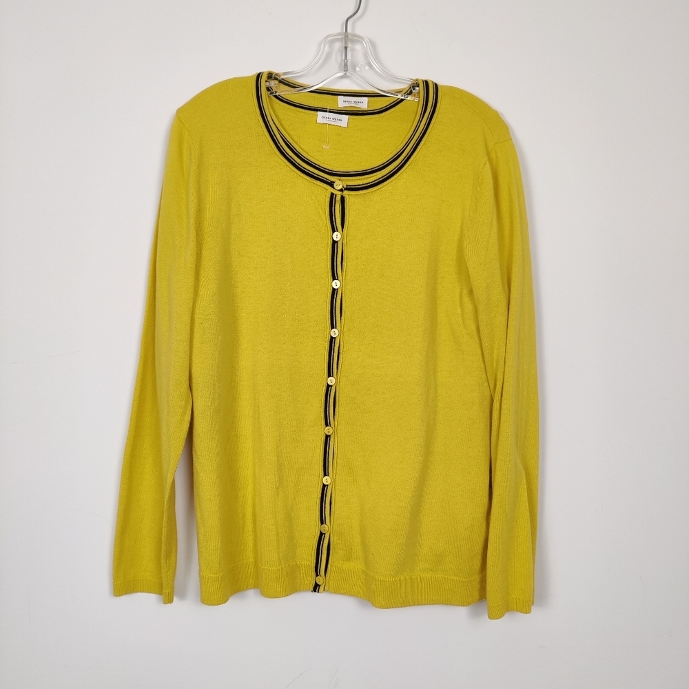 Gerry Weber Women's Knit T-shirt Blouse and Cardigan Set Size 12 Cotton Silk